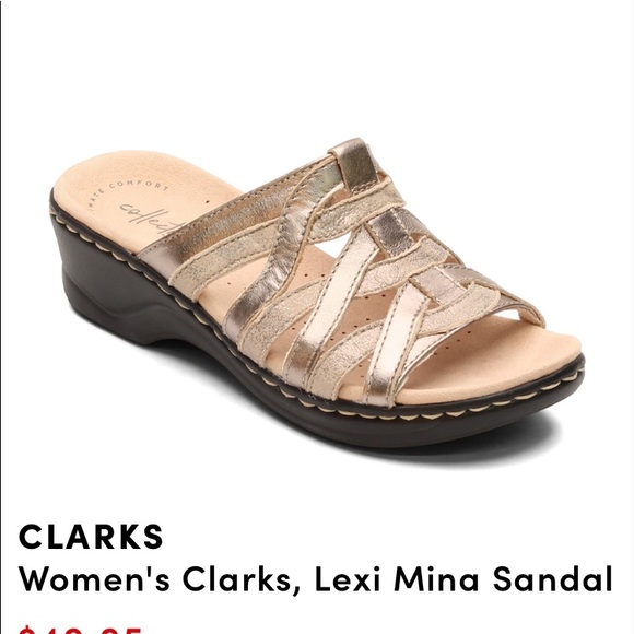 CLARKS ULTIMATE COMFORT LEXI MINA METALLIC  10 - Picture 1 of 8